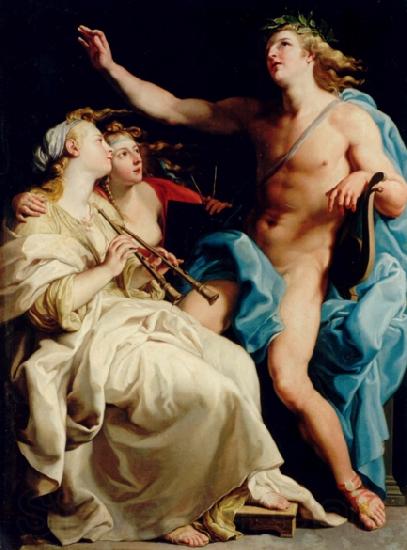 Pompeo Batoni Apollo and two Muses Germany oil painting art